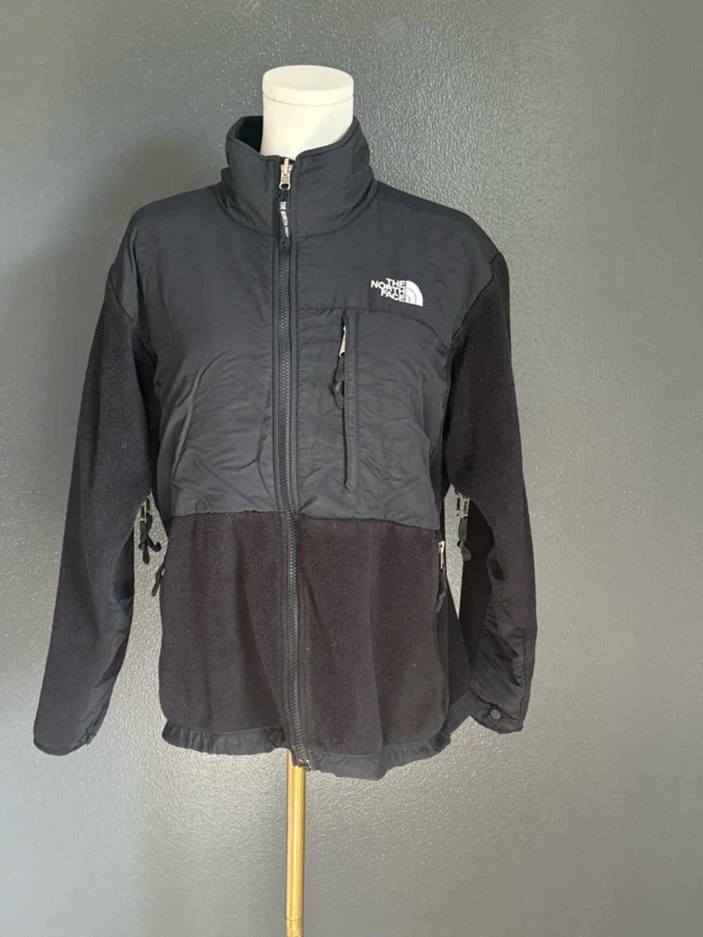The North Face Denali Black Hybrid Fleece Zip Jacket
